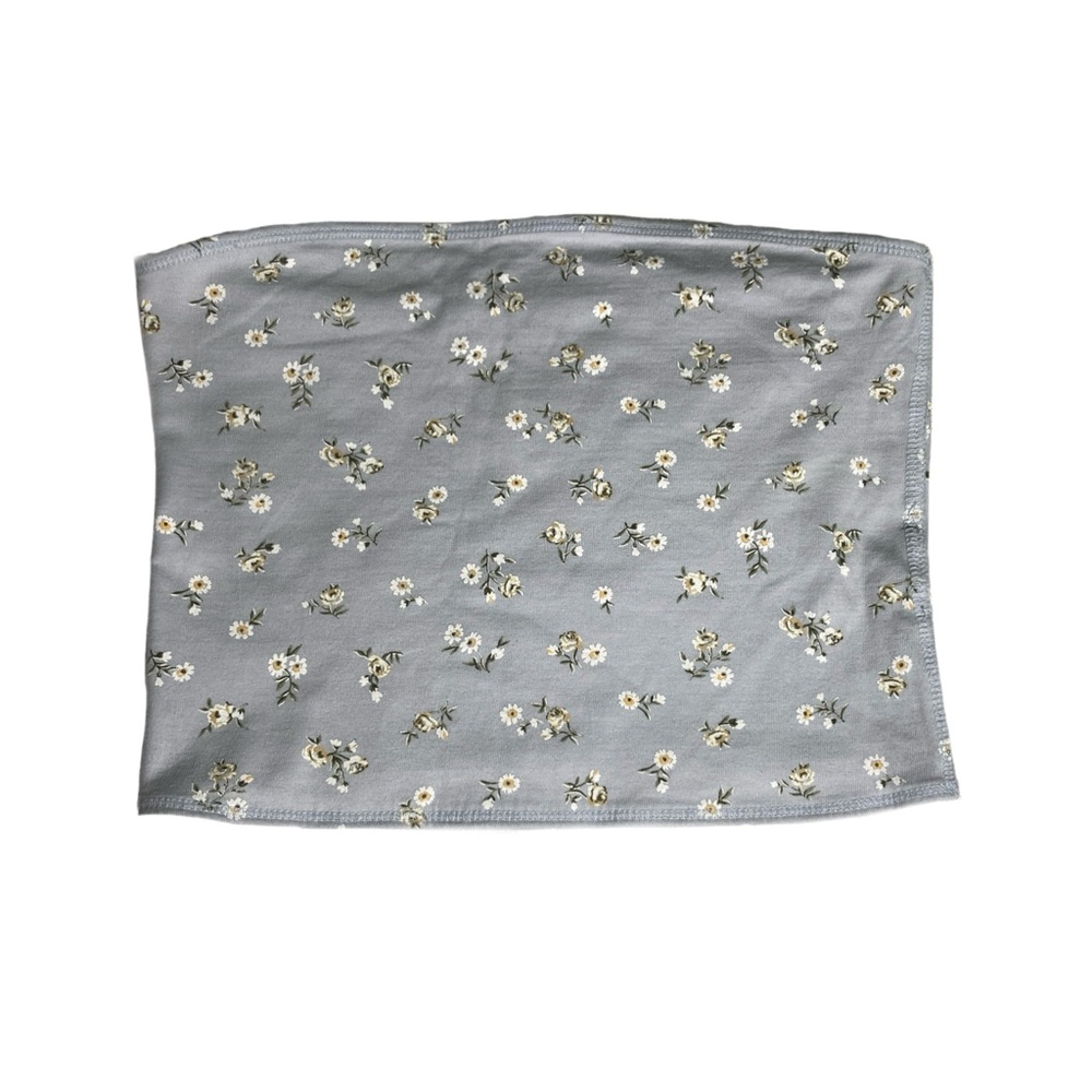 Hollister Reversible Tube Top Floral Light Blue Size Small